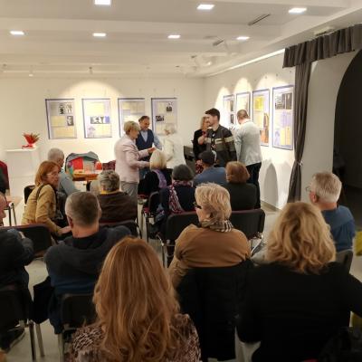 Vladimir Pakuševskij. Promocija romana Good Bye Merry Melody. Kulturni centar Lukijan Mušicki Temerin. 2025.